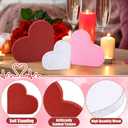 3 Pcs Valentines Day Decor Wooden Heart Sign Rustic Farmhouse Tabletop Centerpiece Red Pink White Table Decorations for Tiered Tray Home Kitchen Bedroom Couple Gifts
