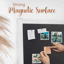 Loddie Doddie Magnetic Chalk Board - 20 x 30 in White Rustic Frame - Smooth Erasable Surface & Chalkboard Sign - Magnetic Boards for Walls & Photo Display - Chalk Calendar & Kitchen Menu Display