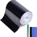 Lypumso High Gloss Black Vinyl Wrap Tape, 4 Inch x 30ft Self-Adhesive Universal Chrome Black Detailing Tape with Tool, Anti-Scratch Sticker for Door Sill Window Trim Edge Guard Protective