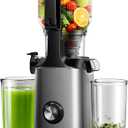 Cold Press Juicer Machines, EUHOMY 5.8" Wide Feed Chute, Slow Masticating Juicer for Whole Vegetables and Fruits, 99.6% High Juice Yield, Easy to clean, Juicer Machines with BPA Free