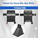 70-01-275 Leg End Cap Grill Replacement Parts for Dyna Glo Grill Replacement Leg End Cap DGF493BNP DGF493PNP-D DGH474CRP DGH450CRP DGB463CNP Dyna-Glo Grill Parts Leg Cap Plastic Leg Protectors, 2pcs