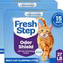 Fresh Step Odor Shield Advanced Multi Cat Clumping Litter with Febreze, 18.5 lb Each, Pack of 2 