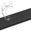 Shinnwa Waterproof Bench Cushion with Ties for Indoor Furniture, Dual-Layer Memory Foam Bench Seat Cushion with Faux Leather Cover and Non-Slip Bottom, 48 x 16 x 2, Black