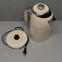 SUSTEAS Electric Kettle - 57oz Hot Tea Kettle Water Boiler with Thermometer, 1500W Fast Heating Stainless Steel Tea Pot, Cordless with LED Indicator, Auto Shut-Off & Boil Dry Protection, Beige