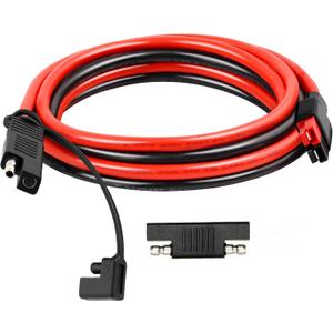 10AWG Heavy-Duty Extension Cable with Anderson-Style Connector to SAE 3FT, Includes Extra SAE Connector, High Power Transfer for Solar Panels, RVs, and Automotive Applications