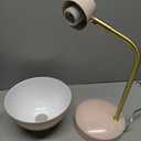 GLOBE Electric 67339 16 Inch Pink Desk Lamp with Gold Arm, in-Line On/Off Switch, Reading Light, Ideal for Bedroom, Dorm and Office (Matte Rose, Robin)