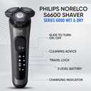 Philips Electric Shavers for Men, Rechargeable Wet/Dry Electric Shaver with SenseIQ Technology, Cordless Electric Razors for Men with Pop-up Trimmer, Travel Case