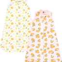 Hudson Baby Unisex Baby Interlock Cotton Sleeveless Sleeping Bag (3-9 Months, Citrus Orange)