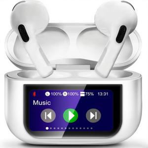 Touch-Screen Bluetooth 5.4 Wireless Earbuds with 50-Hour Playtime ANC/ENC Noise Canceling Transparency Mode IPX7 Waterproof 5 EQ Modes - Compatible with Android/iOS Multi-Function Headphones