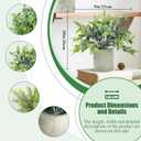 3 Pack Life-Like Potted Fake Plant, Artificial Plants Indoor, Artificial Frost-Hung Green PlantsNo Need for MaintenanceSuitable for Desktop or Shelf Decoration in Homes and Offices