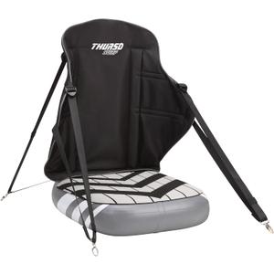 Thurso Surf Universal Inflatable Kayak Seat with Back Support - Sit-on-Top Adjustable Paddle Board Seat with Backrest Extra Sturdy Comfort for SUP, Canoe, Fishing and Boat, Back Suppot: 55x68x2 cm/ Seat Pad: 50x42x10 cm