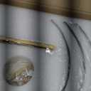 GZDEZCL Gold Semi Flush Mount Ceiling Light, Modern Light Fixtures Ceiling Mount 3Light Glass Kitchen Light Fixtures for Hallway, Entryway, Foyer, Laundry Room, Bedroom, Bathroom