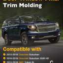 Pillar Trim Molding(6PCS), 2015-2018 GMC Yukon XL/Cadillac Escalade ESV/Chevy Suburban, Front&Rear Door Windshield B/C-Pillar Applique, LH&RH Side, OE#926-241 926-242 926-243 926-244 926-247 926-248