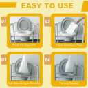 Bedside Commode Liners with Pads | 100 Commode Bags+100 Absorbent Pads | Leak-Guard | Rapid Absorption | Lemon Scented | Bedpan | Bedside Commode | Camping Toilet (Yellow+white)