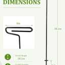 38 Inch Steel Measuring Cane Long Ground Marking Pole, Construction Outdoor Surveying Tool Compatible with Long Measuring Tape for DIY Layout Landscaping Shot Put Discus Jump, Black
