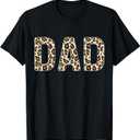 Leopard Pattern Dad Fathers Day T-Shirt