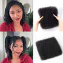 Afro Kinkys Bulk Human Hair -100% Real Human Hair for Mini Twist, Braiding, Loc Extensions & Crochet, Kinky Curly Hair Bundles, Natural Afro Bulk for Dreadlocks(1B, 12Inch) (1B, 12 Inch(Pack of 1))