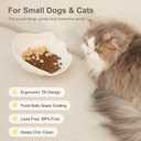 Shell Ceramic Dog Bowls & Cat Food Bowl, Whisker-Friendly Feeding Dish for Small Dogs & Cats, Non-Slip Food Grade Pet Bowl with Stainless Steel Base, Aesthetic Design
