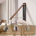 Wall Mounted Drying Rack - Retractable & Foldable Clothes Drying Rack Wall Mounted for Laundry Room Organization | Laundry Room Hanging Rack for Dorm, Closet, Balcony & Indoor/Outdoor Use (1 Pack, Black)