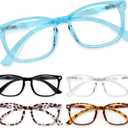 CCVOO Reading Glasses for Women/Men, Eyeglasses, Blue Light Readers for Women/Men, Computer Eye Glasses, Cheaters, 0.75