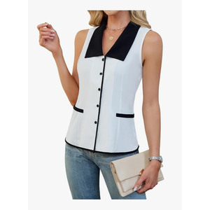 BMJL Women's Summer Tank Top Business Casual Outfits 2025 Dressy Casual Blouses Work Sleeveless Shirts M