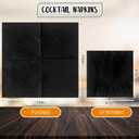 Henoyso 2000 Pack 2 Ply 9.8 x 9.8 Inch Black Cocktail Napkins Bulk