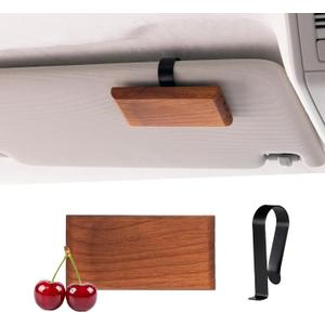 2 x Yuoyar Wood Car Scents Air Freshener Visor Clips Diffuser Odors Eliminator (Cherry, 1 Pack)