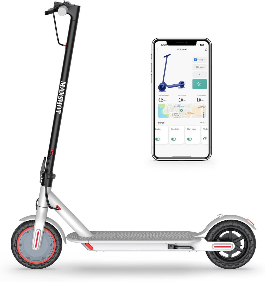 MAXSHOT Electric Scooter,19Mph Max Speed,350W/500W Motor,21-28 Miles Range