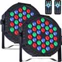 Aprjv Par Lights Stage Lights Uplights LED RGB Lighting DMX512 Sound Activation Multiple Lighting Modes Party Light for DJ, Disco, Stage, Wedding - 8 Packs