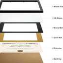 upsimples 11x14 Diploma Frame Certificate Degree Document Frame with High Definition Glass, 8.5 x 11 with Mat for Wall and Tabletop, Black, 2 Pack