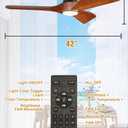 42-Inch Damp-Rated Outdoor Ceiling Fan with Light and Remote