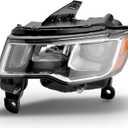 Headlights Assembly Compatible with Jeep Grand Cherokee 2017-2021,Headlamp Chrome Driver Side Replacement CH2502297 68289235AF