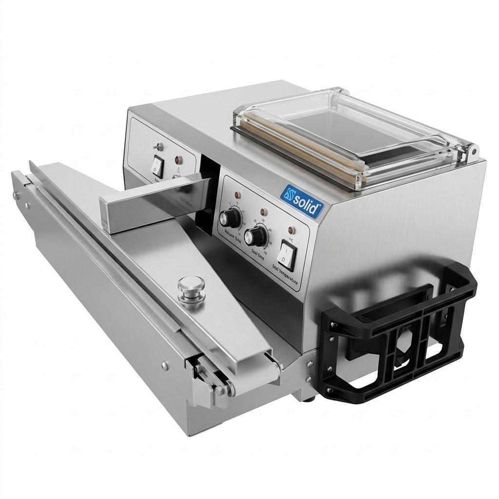 US SOLID Commercial Continuous Band Sealer Pedal Auto Impulse Sealer CHA-650, Semi-Automatic Electric Heat Sealing Machine