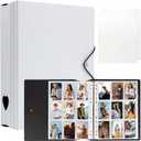A4 Kpop Photocard Binder with 25 Pages 9 Pocket, 2x3 inch Kpop Photocard Holder Book, Photo Album for Fujifilm Instax Mini Camera Polaroid Printer Photo Film (White)