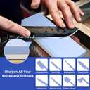 Whetstone Sharpening Stone Set, Dual Sided Grit 1000/6000 Knife Sharpener Set, Wet Stone Sharpening Kit with Nonslip Base, Angle Guide and Knife Holder (6pcs)