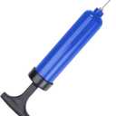 Pump and Needle Comfortable Handle with Metal Rod Suitable for Soccer Basketball Football Ball and Balloon (Deep blue)