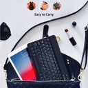 Bluetooth Keyboard Compatible with iPad 10th Generation, Rechargeable Portable 10 inch Wireless Keyboard for iPhone, iPad mini, Samsung Tablets Keyboards Ultra-Slim, Travel Office Computer Accessories (Black)