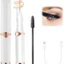 Electric Heat Eyelash Curler for Women, 2025 Upgraded 2-in-1 Clip-Type Eye Lash Curler, USB Rechargeable with 24H Long Lasting, 3 Temperature Modes and 8 Second Fast Heating (White)