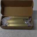 Satanga Edge Finger Tab Pull for cabinets Kitchen Concealed Drawer pulls Aluminum Flat Hidden Back Mount Door Handle for Home 10 Pack Modern Brushed Brass 5" Hole Center Easy Installation