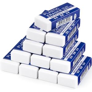 2 x 12 Pack Pencil Erasers, Large White Erasers for School, Art Erasers for Kids Drawing Bulk