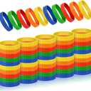 Civaner 60 PCs Building Block Bracelets Party Favors Goodie Bag Bulk Rubber Bracelets Silicone Wristbands Colorful Decorations for Birthday Carnival Prize Supplies Piata Fillers Prizes 5 Colors