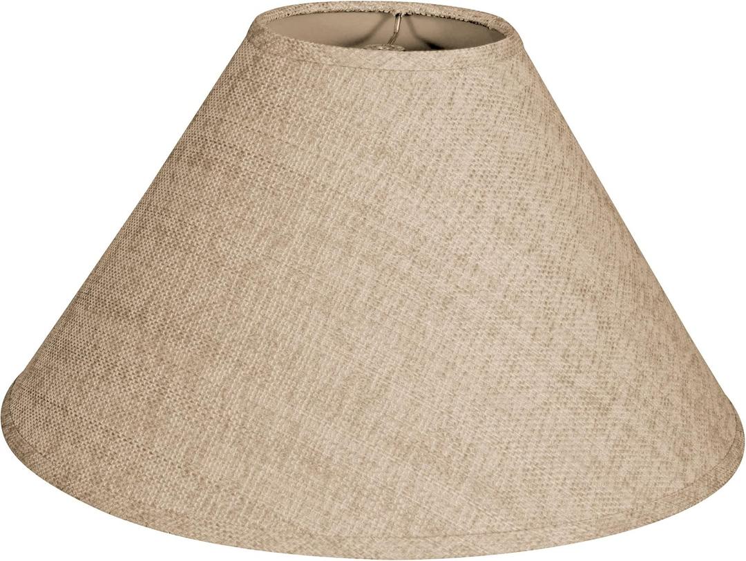 Royal Designs, Inc. Coolie Empire Hardback Lamp Shade, HB-607-12LNB, Linen Belgium, 4.5 x 12 x 7.5