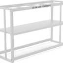 Akenow 55-75 Gallon Fish Tank Stand with Storage Shelf, 48.5 x14.9 x 29.2 Inch Aquarium Stand, Turtle Tank, Reptile Terrariums and Breeder Tank Stand,980LBS Capacity, White