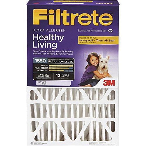 3M Allergen Reduction Air Filter 1550 Size: 25" H x 16" W x 4" D