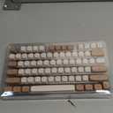 119 Keys Retro Minimalist Brown and Grey Keycaps, Custom MA Profile PBT Dye Sub Keycaps for ANSI Layout Cherry Mx Mechanical Keyboard (Only Keycap)