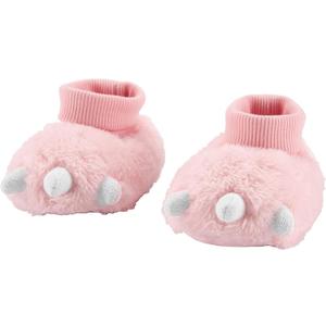 Carter's Baby & Toddler Claw Slippers (0-6 Months Infant, Pink)