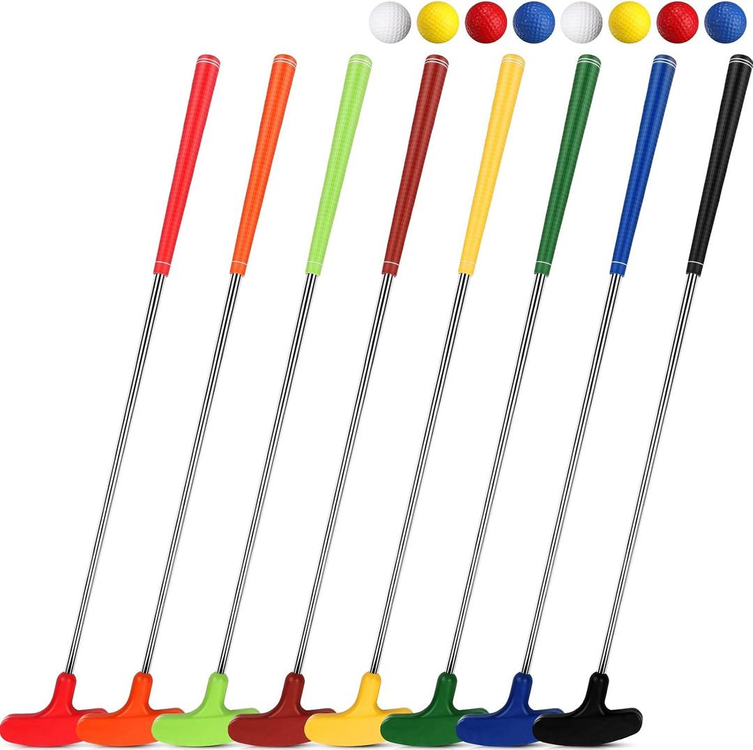 Hiboom 8 Pack Golf Putter Bulk Putter for Left and Right Handed Golfers with 8 Practice Golf Balls, 29 Inch