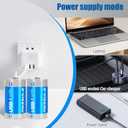 Rechargeable Lithium D Batteries with 4 in 1 USB-C Charge Cable