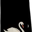 Vintage Swan Black Kitchen Towels, Rustic Country Farmhouse Swan Bathroom Nursery Office Moody Aesthetic Decoration Tea Towel Hand Towels 16x24 Inch