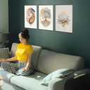 3PCS Tree of Life Canvas spiritual Wall Art Boho Sacred Geometry Posters Print Art Lotus Zen Pictures Wall Decor Abstract Yin Yang Fall feng Shui Artwork for Living Room Yoga Room Bedroom Home Decoration ( Poster No Frame)